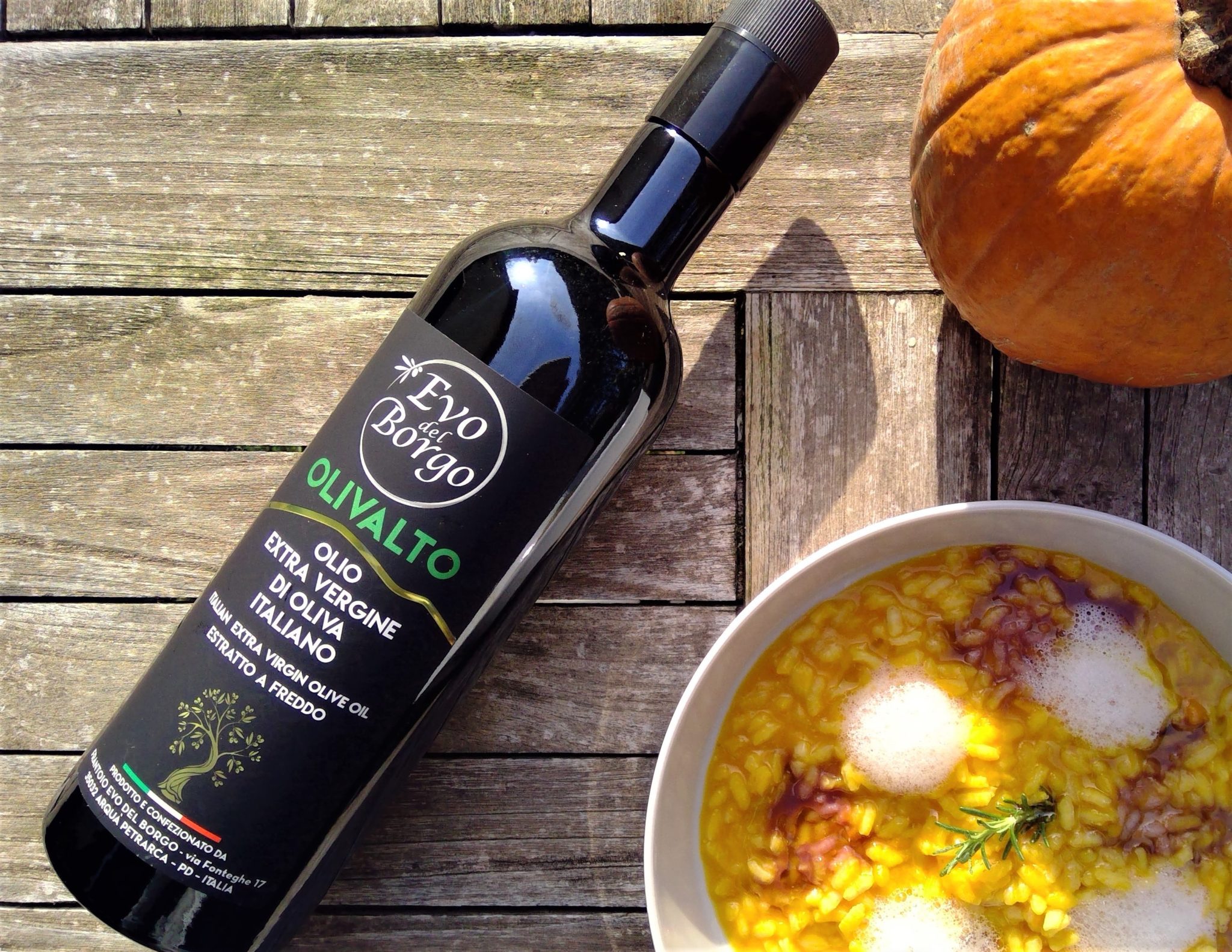 Risotto di zucca gourmet all'olio evo Frantoio Evo del